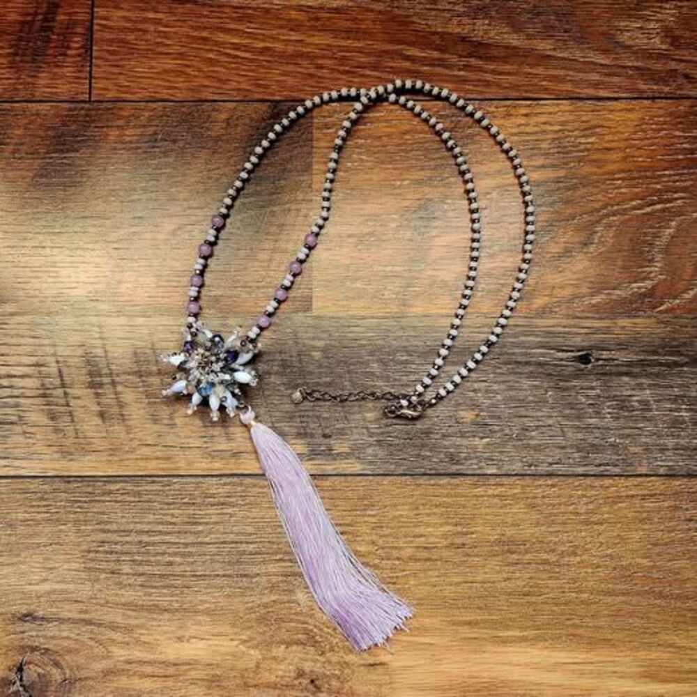 Vintage Art Deco/1920s Style Tassle Beaded Worthington Necklace Statement Glam